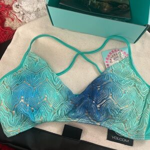 Luli Fama Aqua Siete Mares cross back bikini top sz XL